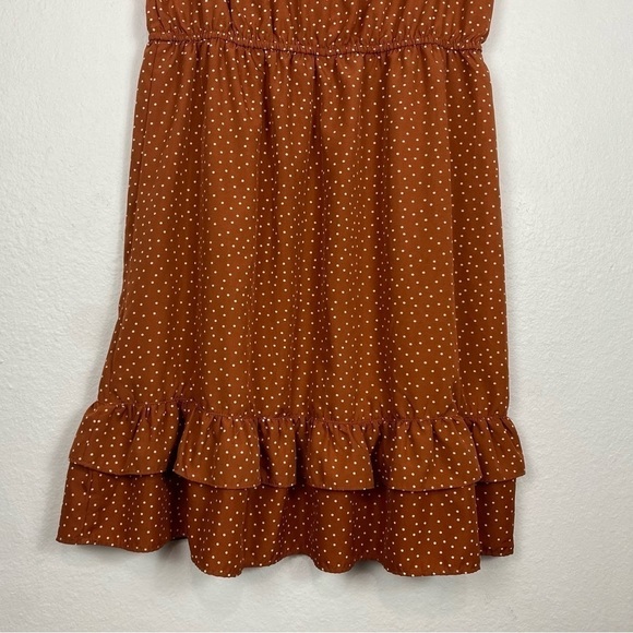 Jean Pascale Womans Soft Brown Polka Dot Sleeveless Dress Size 40 M - Picture 10 of 13